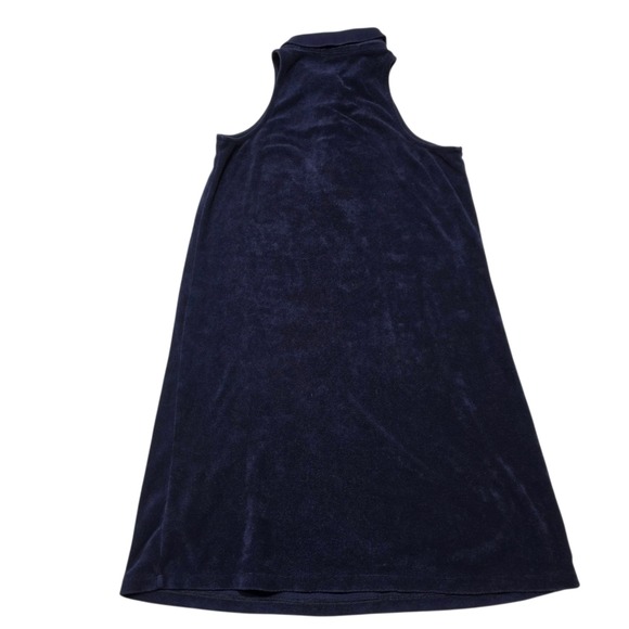 Gap Polo Dress Women S Tall Navy Blue Terry Cloth Sleeveless Mini Shift Swim - Picture 2 of 7